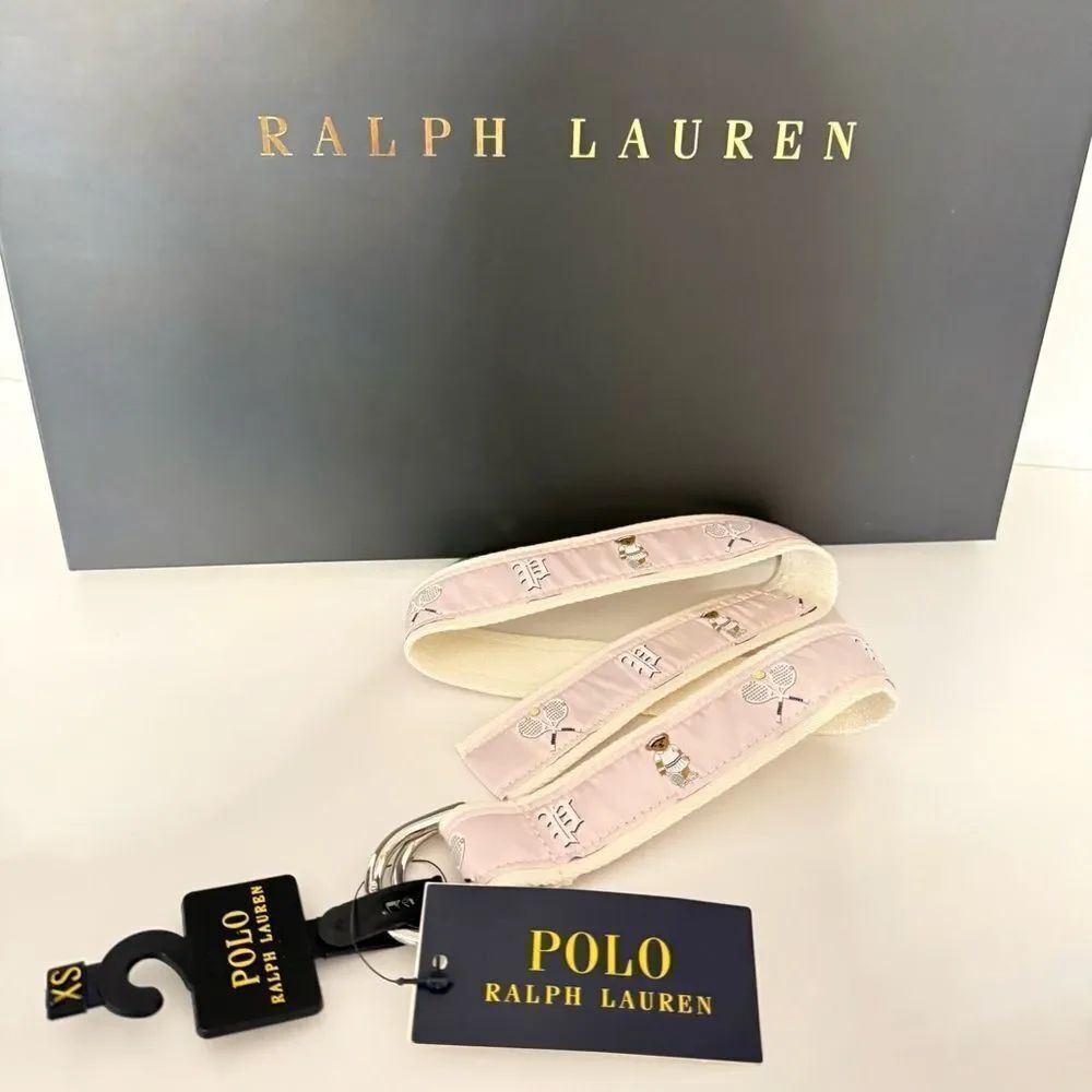 Polo Ralph Lauren Pink Tennis Bear Canvas Belt – Kids XS / Extra Small – NWT